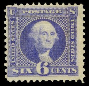 Value of US Stamps Scott 115 - 6c 1869 Pictorial Washington. Daniel Kelleher Auctions, Dec 2013, Sale 640, Lot 130