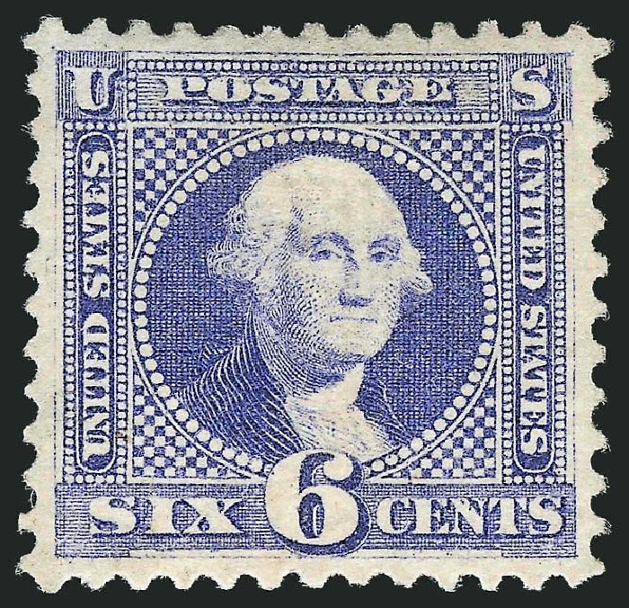 US Stamp Values Scott Catalogue #115 - 6c 1869 Pictorial Washington. Robert Siegel Auction Galleries, Mar 2013, Sale 1040, Lot 1364