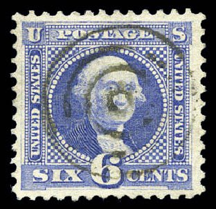 Value of US Stamp Scott Catalog # 115: 6c 1869 Pictorial Washington. Matthew Bennett International, Sep 2010, Sale 333, Lot 3495