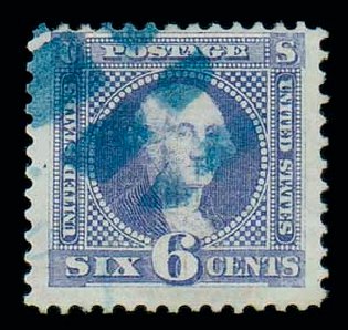 Value of US Stamp Scott # 115: 6c 1869 Pictorial Washington. Matthew Bennett International, Dec 2007, Sale 325, Lot 1592