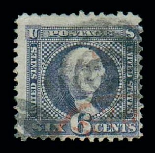 US Stamp Values Scott Cat. # 115 - 1869 6c Pictorial Washington. Matthew Bennett International, Dec 2007, Sale 325, Lot 1593
