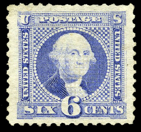Cost of US Stamp Scott Cat. # 115 - 1869 6c Pictorial Washington. Matthew Bennett International, May 2014, Sale 350, Lot 206