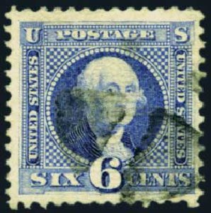 Price of US Stamp Scott Cat. 115: 1869 6c Pictorial Washington. Harmer-Schau Auction Galleries, Jan 2013, Sale 96, Lot 466