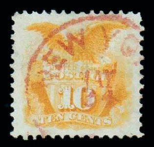 US Stamp Prices Scott Catalogue #116 - 1869 10c Pictorial Shield Eagle. Matthew Bennett International, Dec 2007, Sale 323, Lot 287