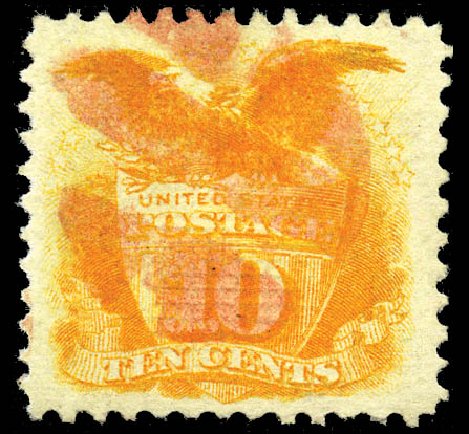 US Stamps Value Scott #116 - 1869 10c Pictorial Shield Eagle. Matthew Bennett International, Sep 2011, Sale 338, Lot 1787