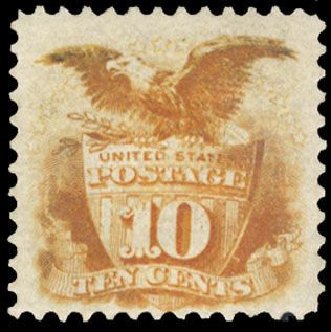 Price of US Stamps Scott 116 - 10c 1869 Pictorial Shield Eagle. Cherrystone Auctions, Mar 2008, Sale 200803, Lot 137
