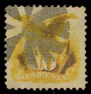 Value of US Stamps Scott Cat. # 116 - 1869 10c Pictorial Shield Eagle. H.R. Harmer, May 2014, Sale 3005, Lot 1117