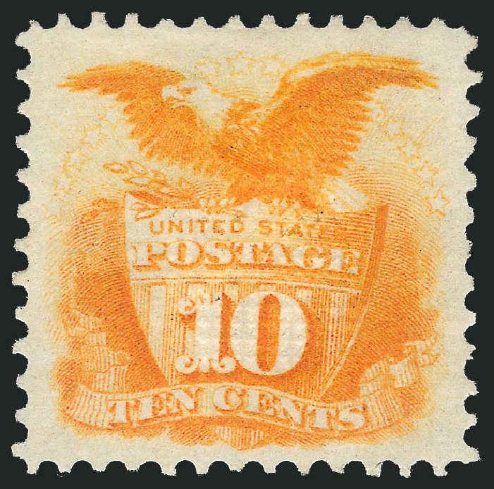 Values of US Stamps Scott Cat. 116: 1869 10c Pictorial Shield Eagle. Robert Siegel Auction Galleries, Oct 2011, Sale 1014, Lot 1297