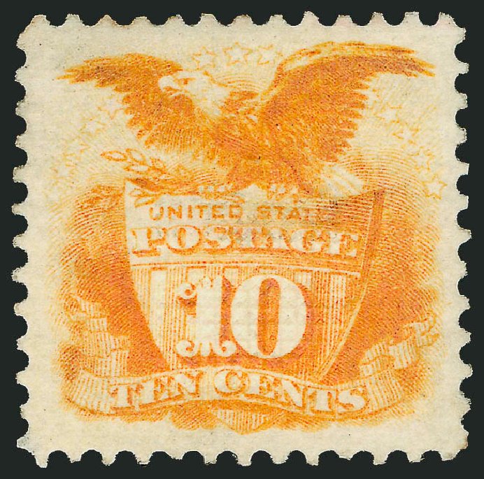 Price of US Stamps Scott Catalogue #116: 1869 10c Pictorial Shield Eagle. Robert Siegel Auction Galleries, Dec 2009, Sale 978, Lot 1027