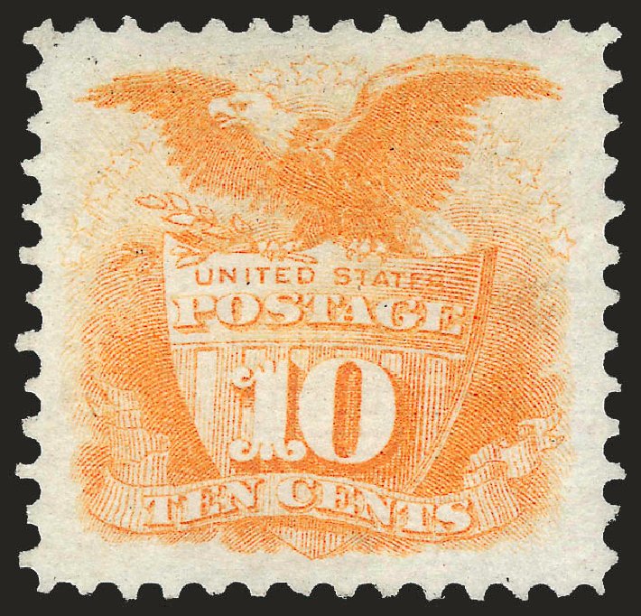 Prices of US Stamps Scott Catalog #116: 1869 10c Pictorial Shield Eagle. Robert Siegel Auction Galleries, Apr 2010, Sale 984, Lot 387