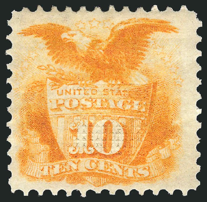 US Stamp Prices Scott Catalog 116: 10c 1869 Pictorial Shield Eagle. Robert Siegel Auction Galleries, Mar 2012, Sale 1021, Lot 308