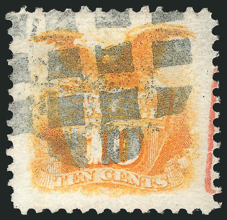 US Stamps Values Scott Catalogue #116: 1869 10c Pictorial Shield Eagle. Robert Siegel Auction Galleries, Sep 2012, Sale 1027, Lot 8