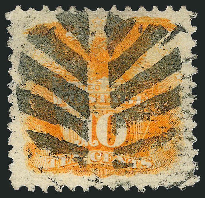 US Stamps Value Scott Catalog #116: 1869 10c Pictorial Shield Eagle. Robert Siegel Auction Galleries, Dec 2013, Sale 1062, Lot 318