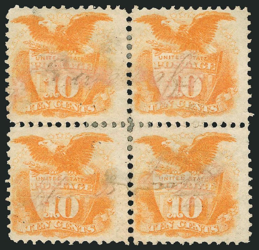 US Stamps Value Scott Catalog #116 - 10c 1869 Pictorial Shield Eagle. Robert Siegel Auction Galleries, Nov 2014, Sale 1084, Lot 3328
