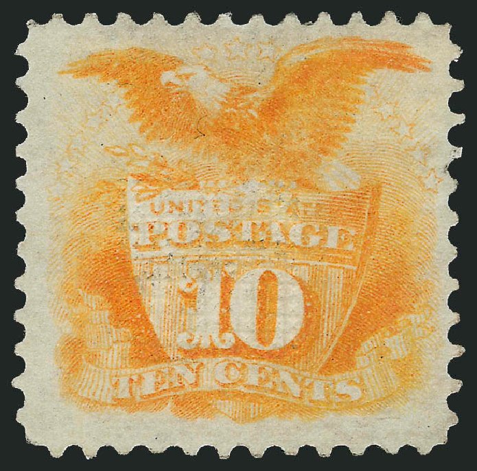 Value of US Stamp Scott Cat. # 116 - 10c 1869 Pictorial Shield Eagle. Robert Siegel Auction Galleries, Dec 2009, Sale 982, Lot 5318