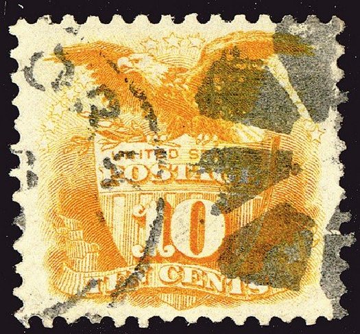 US Stamps Price Scott Cat. 116 - 1869 10c Pictorial Shield Eagle. Spink Shreves Galleries, Jan 2014, Sale 146, Lot 248