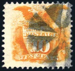 Value of US Stamp Scott Catalog 116 - 10c 1869 Pictorial Shield Eagle. Harmer-Schau Auction Galleries, Oct 2010, Sale 87, Lot 139