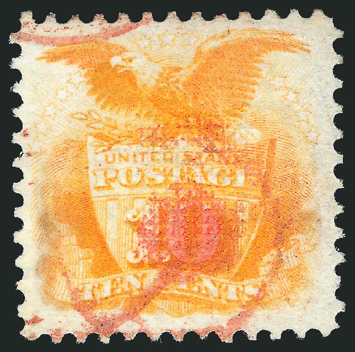 Values of US Stamp Scott Cat. 116: 10c 1869 Pictorial Shield Eagle. Robert Siegel Auction Galleries, Oct 2011, Sale 1014, Lot 1299