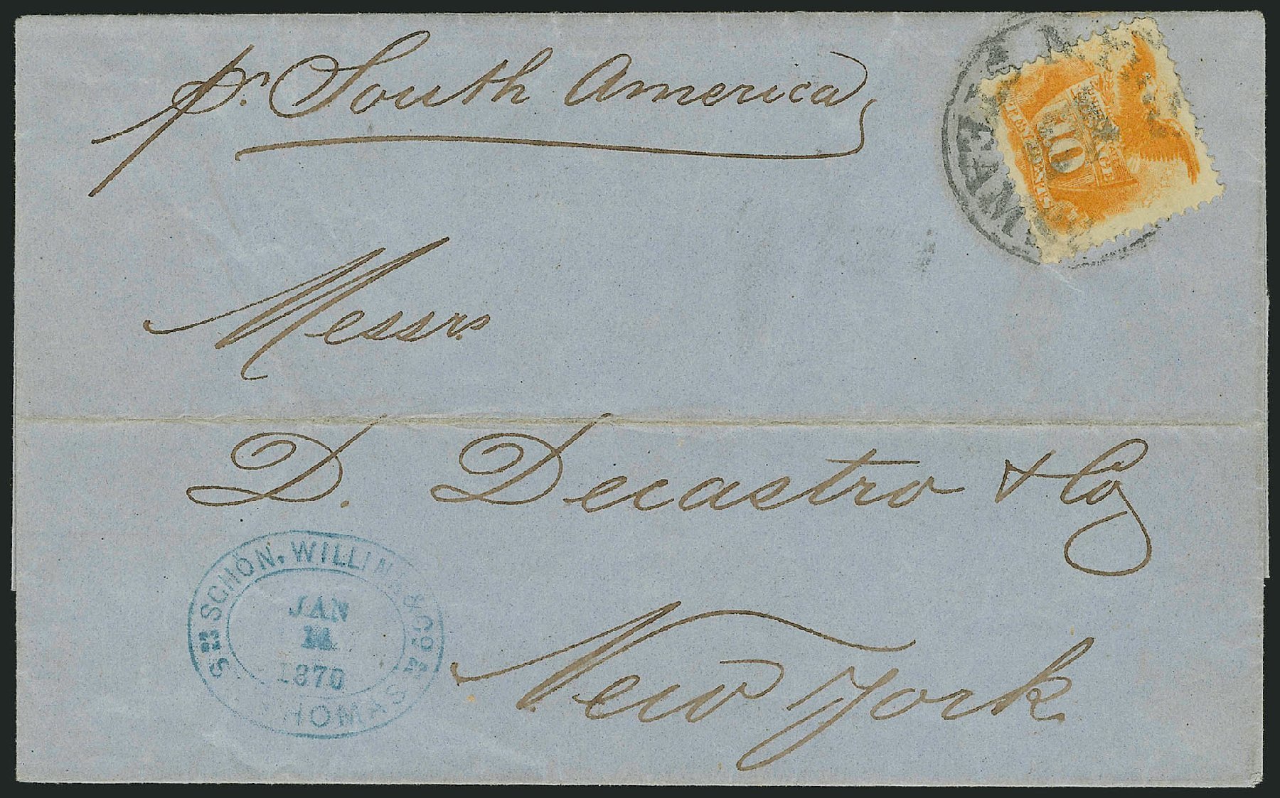 US Stamp Values Scott 116: 10c 1869 Pictorial Shield Eagle. Robert Siegel Auction Galleries, Nov 2014, Sale 1084, Lot 3329