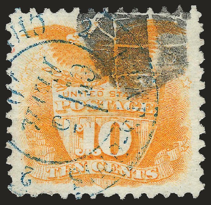 Value of US Stamps Scott Cat. 116 - 10c 1869 Pictorial Shield Eagle. Robert Siegel Auction Galleries, Apr 2010, Sale 984, Lot 389
