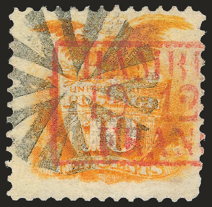 Values of US Stamp Scott Cat. 116 - 10c 1869 Pictorial Shield Eagle. Robert Siegel Auction Galleries, Apr 2010, Sale 984, Lot 399