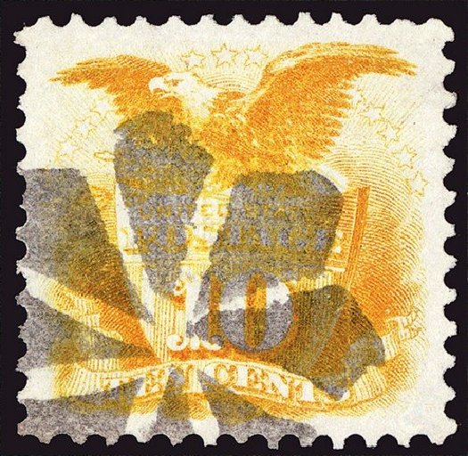 US Stamps Price Scott Catalogue # 116: 1869 10c Pictorial Shield Eagle. Spink Shreves Galleries, Jan 2014, Sale 146, Lot 249