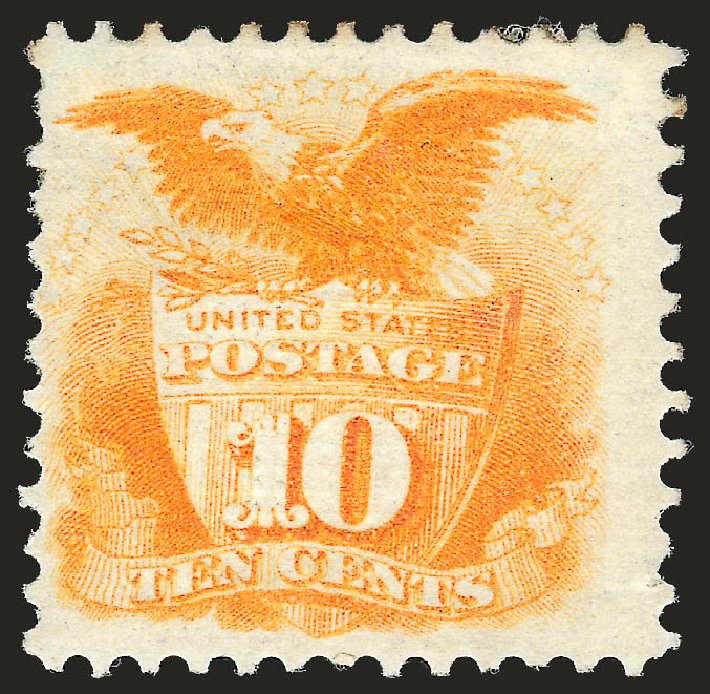 US Stamps Prices Scott Cat. # 116: 1869 10c Pictorial Shield Eagle. Robert Siegel Auction Galleries, Dec 2009, Sale 982, Lot 5320