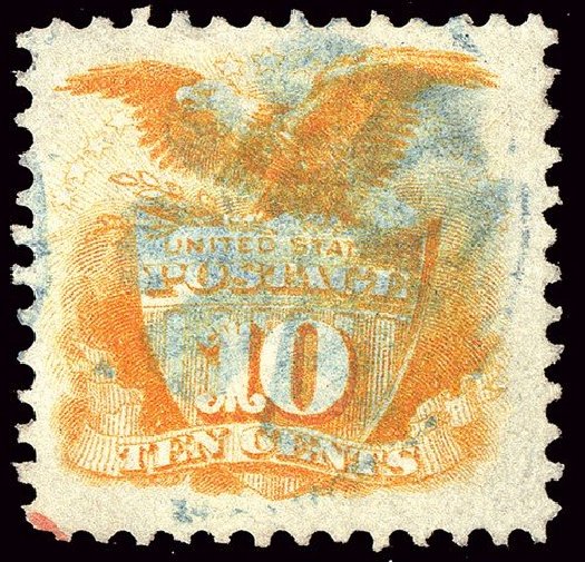 US Stamp Value Scott Catalog # 116 - 10c 1869 Pictorial Shield Eagle. Spink Shreves Galleries, Jan 2014, Sale 146, Lot 250