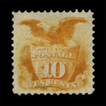 US Stamps Values Scott Catalog 116: 10c 1869 Pictorial Shield Eagle. Cherrystone Auctions, Mar 2010, Sale 201003, Lot 91