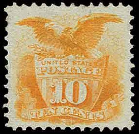 Value of US Stamps Scott Catalogue 116: 1869 10c Pictorial Shield Eagle. H.R. Harmer, Nov 2013, Sale 3004, Lot 1101