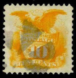 US Stamp Value Scott Catalogue 116: 1869 10c Pictorial Shield Eagle. Daniel Kelleher Auctions, Sep 2013, Sale 639, Lot 3221