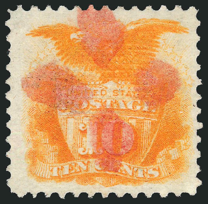 US Stamps Value Scott Catalog 116 - 10c 1869 Pictorial Shield Eagle. Robert Siegel Auction Galleries, Dec 2011, Sale 1017, Lot 551