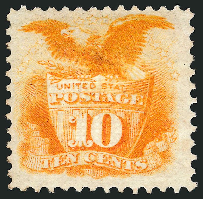 Costs of US Stamps Scott Cat. # 116 - 1869 10c Pictorial Shield Eagle. Robert Siegel Auction Galleries, Oct 2008, Sale 963, Lot 661
