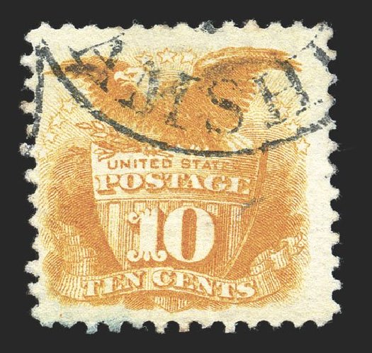 Value of US Stamps Scott # 116: 10c 1869 Pictorial Shield Eagle. Spink Shreves Galleries, Nov 2012, Sale 141, Lot 71
