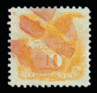 Costs of US Stamps Scott Catalog # 116: 10c 1869 Pictorial Shield Eagle. Matthew Bennett International, Dec 2007, Sale 323, Lot 284