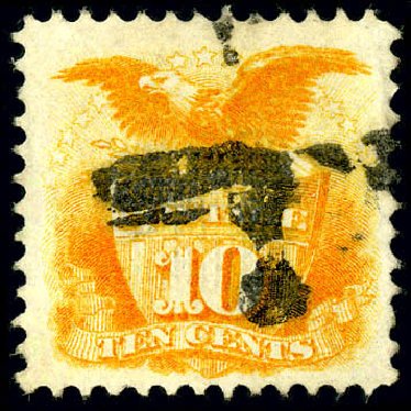 US Stamp Values Scott Catalogue 116 - 10c 1869 Pictorial Shield Eagle. Matthew Bennett International, Dec 2008, Sale 330, Lot 1574
