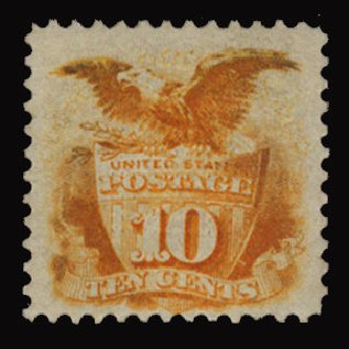 US Stamp Value Scott Cat. # 116 - 1869 10c Pictorial Shield Eagle. Cherrystone Auctions, Jun 2012, Sale 201206, Lot 64