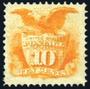 Price of US Stamp Scott 116: 1869 10c Pictorial Shield Eagle. Harmer-Schau Auction Galleries, Apr 2009, Sale 81, Lot 544