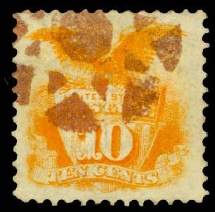 US Stamp Prices Scott # 116 - 10c 1869 Pictorial Shield Eagle. Daniel Kelleher Auctions, Oct 2014, Sale 660, Lot 2134