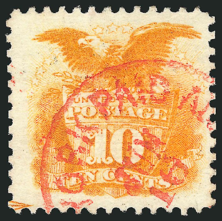 US Stamps Prices Scott Catalog 116: 10c 1869 Pictorial Shield Eagle. Robert Siegel Auction Galleries, Mar 2011, Sale 1004, Lot 104