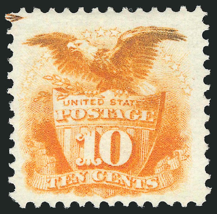 Price of US Stamp Scott Catalogue #116 - 1869 10c Pictorial Shield Eagle. Robert Siegel Auction Galleries, Dec 2012, Sale 1037, Lot 1664