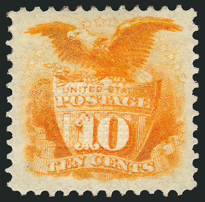 Prices of US Stamp Scott Catalogue # 116 - 1869 10c Pictorial Shield Eagle. Robert Siegel Auction Galleries, Sep 2008, Sale 962, Lot 2384