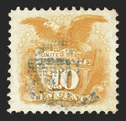 Costs of US Stamp Scott 116: 1869 10c Pictorial Shield Eagle. Spink Shreves Galleries, Jul 2012, Sale 140, Lot 144