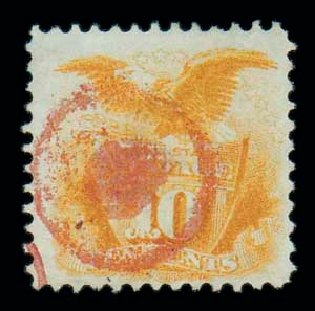 US Stamp Value Scott Catalogue 116 - 10c 1869 Pictorial Shield Eagle. Matthew Bennett International, Dec 2007, Sale 323, Lot 285