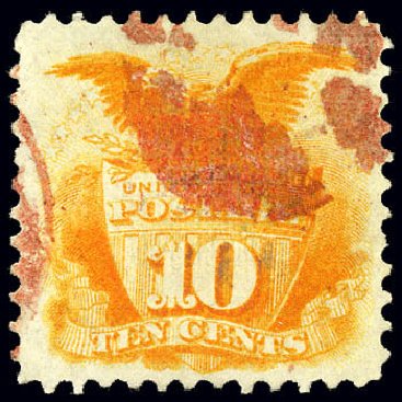 US Stamp Price Scott Catalogue # 116 - 10c 1869 Pictorial Shield Eagle. Matthew Bennett International, Dec 2008, Sale 330, Lot 1575