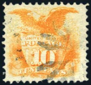Cost of US Stamps Scott Catalogue # 116 - 10c 1869 Pictorial Shield Eagle. Harmer-Schau Auction Galleries, Apr 2009, Sale 81, Lot 545