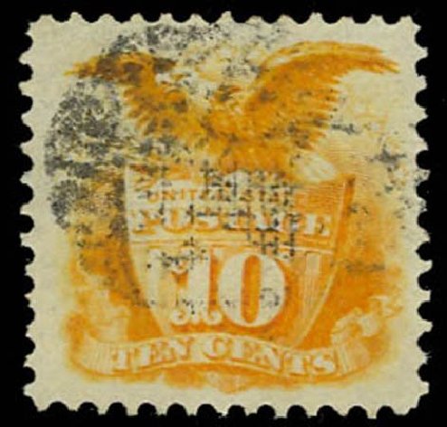 Prices of US Stamp Scott #116 - 10c 1869 Pictorial Shield Eagle. Daniel Kelleher Auctions, Oct 2011, Sale 626, Lot 135