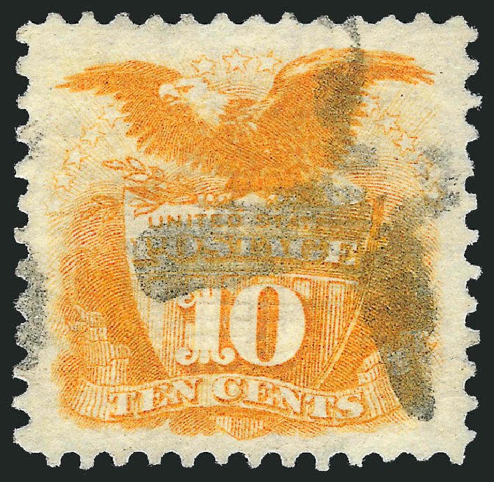 Price of US Stamp Scott Catalogue 116: 10c 1869 Pictorial Shield Eagle. Robert Siegel Auction Galleries, Mar 2012, Sale 1019, Lot 445