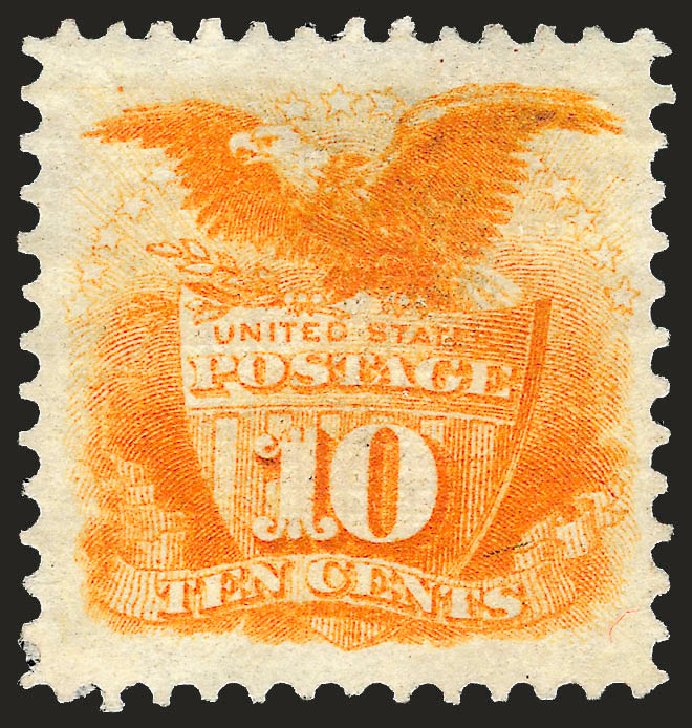 Price of US Stamps Scott Cat. 116: 1869 10c Pictorial Shield Eagle. Robert Siegel Auction Galleries, Sep 2008, Sale 962, Lot 2385