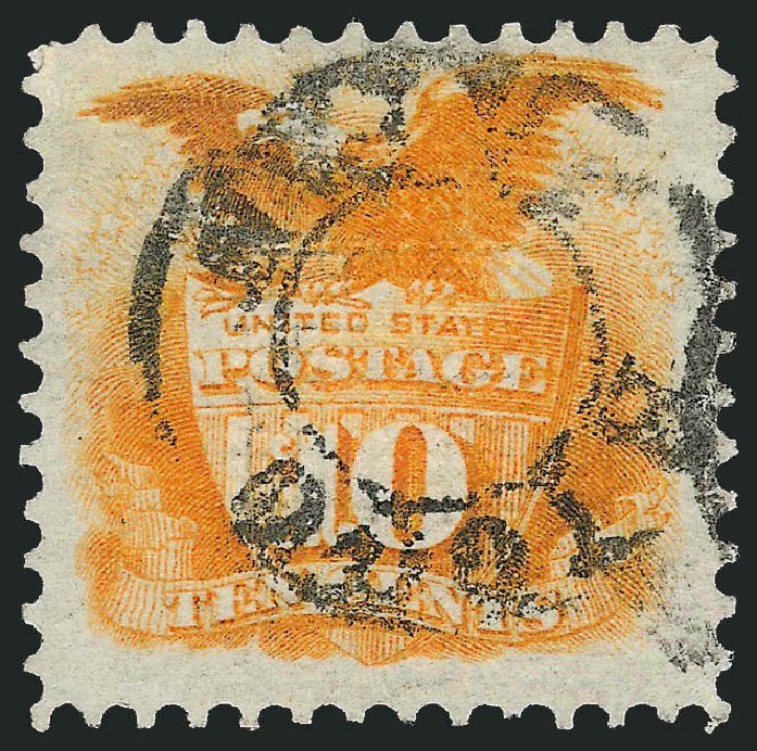 US Stamps Value Scott 116 - 10c 1869 Pictorial Shield Eagle. Robert Siegel Auction Galleries, Dec 2008, Sale 967, Lot 4235